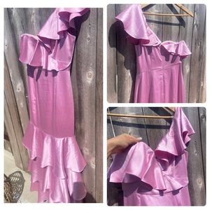 Fame and Partners Pink Satin Dress
